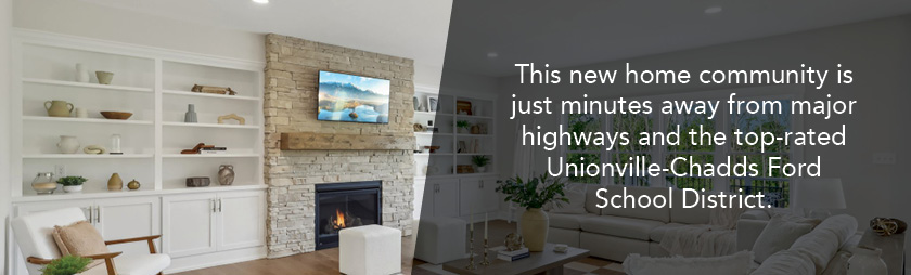 interior living area of a new home in Pennsylvania