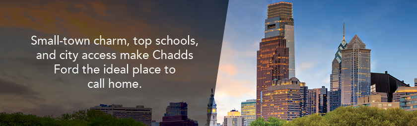 downtown area of Chadds Ford, PA