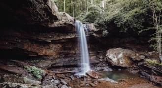 The Cucumber Falls at Ohiopyle State Park, USA